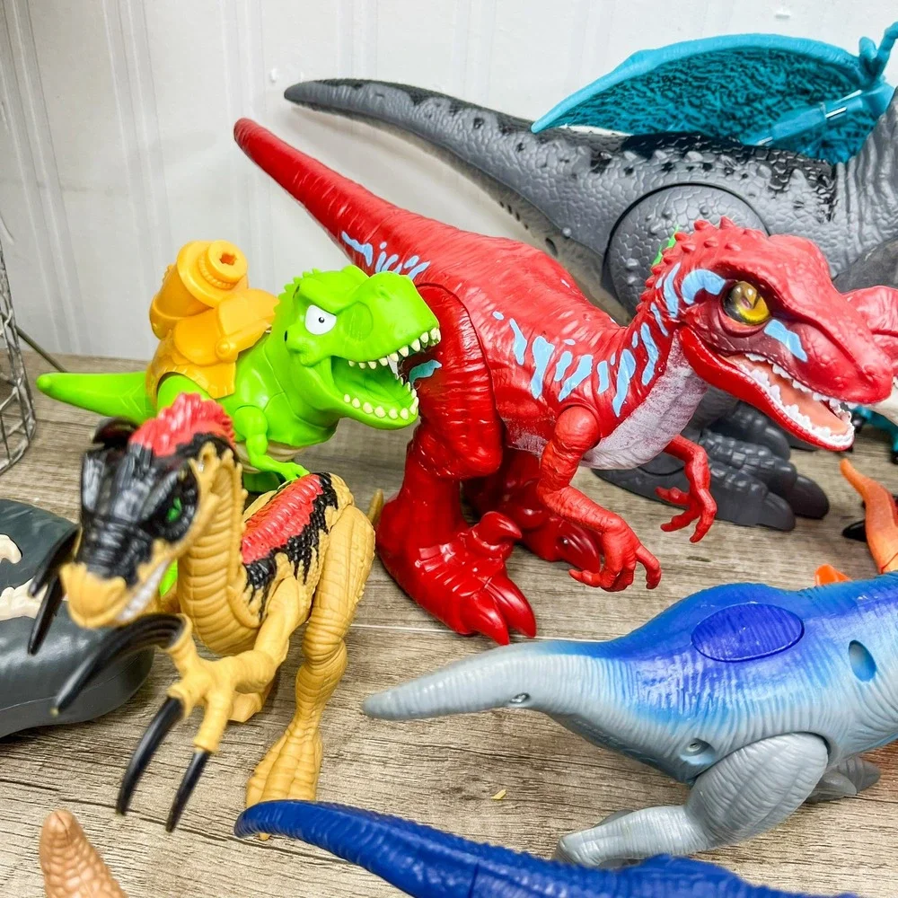 Zuru Robo Alive Smashers Dinosaur Action Figure Lot T-Rex Triceratops